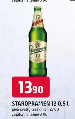 Trefa STAROPRAMEN 12° 0,5l pivo světlý ležák nabídka