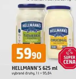 Trefa Hellmann's majonéza, tatarská omáčka 625ml, vybrané druhy nabídka