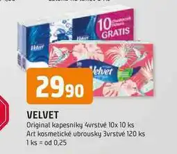 Trefa Velvet Original kapesníky 4vrstvé 10x 10 ks nabídka