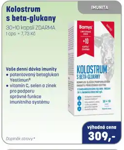 PharmaPoint Kolostrum s beta-glukany nabídka