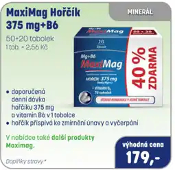 PharmaPoint MaxiMag Hořčík 375 mg+B6 nabídka