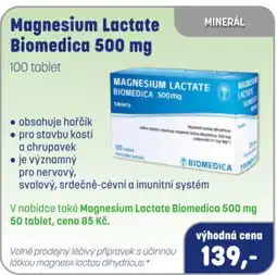 PharmaPoint Magnesium Lactate Biomedica nabídka