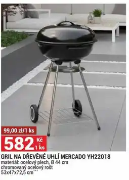 Merkury Market Gril na dřevěné uhlí mercado YH22018 nabídka