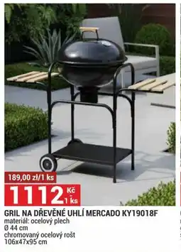 Merkury Market Gril na dřevěné uhlí mercado KY19018F nabídka