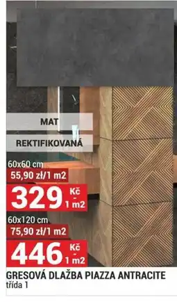 Merkury Market Gresová dlažba piazza antracite nabídka