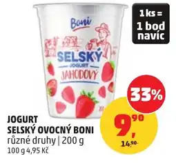 Penny Market Jogurt selský ovocný boni nabídka