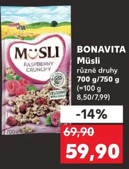 Kaufland BONAVITA Müsli nabídka
