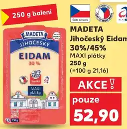 Kaufland MADETA Jihočeský Eidam 30%/45% nabídka