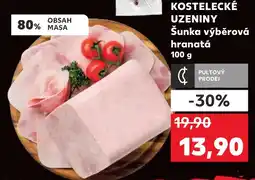 Kaufland KOSTELECKÉ UZENINY Šunka výběrová hranatá nabídka