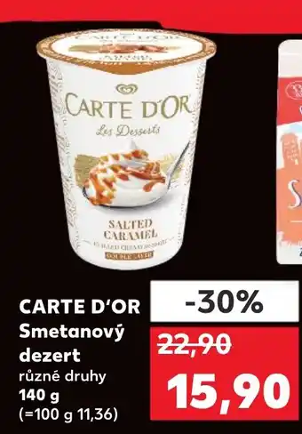 Kaufland CARTE D'OR Smetanový dezert nabídka