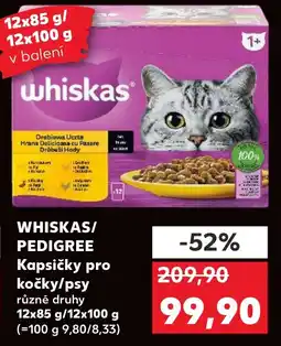 Kaufland WHISKAS/ PEDIGREE Kapsičky pro kočky/psy nabídka