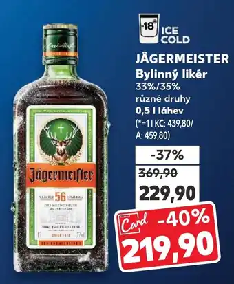 Kaufland JÄGERMEISTER Bylinný likér 33%/35% nabídka