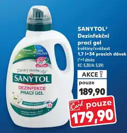 Kaufland SANYTOL² Dezinfekční prací gel nabídka