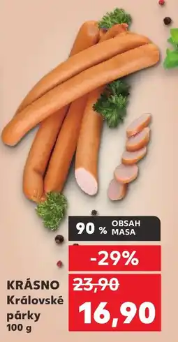 Kaufland KRÁSNO Královské párky nabídka