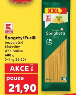 Kaufland Špagety/Fusilli nabídka