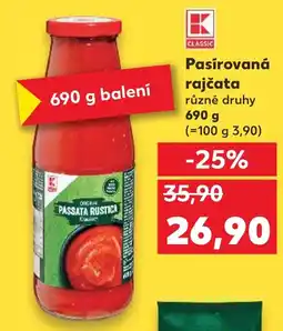 Kaufland Pasirovaná rajčata nabídka
