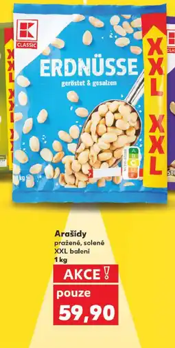 Kaufland Arašídy pražené, solené XXL balení nabídka