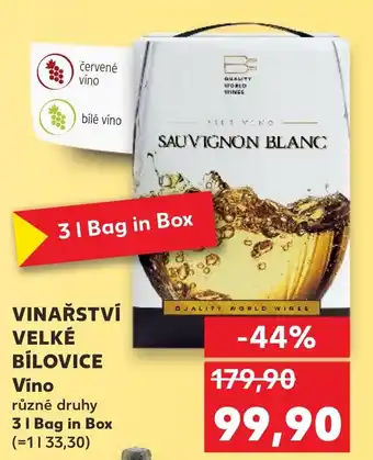 Kaufland Vinařství velké bílovice vino nabídka