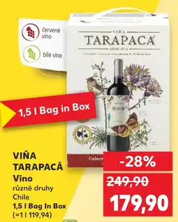 Kaufland VIŇA TARAPACÁ Vino Chile nabídka