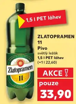 Kaufland ZLATOPRAMEN 11 Pivo světlý ležák nabídka