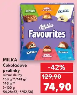 Kaufland MILKA Čokoládové pralinky nabídka