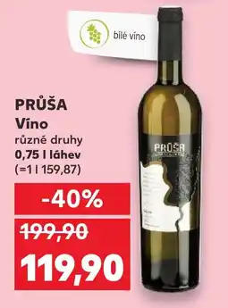 Kaufland PRŮŠA Víno nabídka