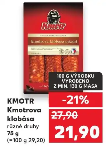 Kaufland KMOTR Kmotrova klobása nabídka