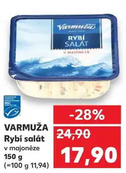 Kaufland VARMUŽA Rybí salát nabídka