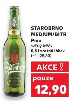 Kaufland STAROBRNO Medium/Bitr Pivo nabídka