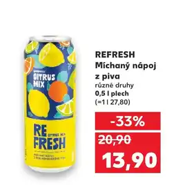 Kaufland REFRESH Míchaný nápoj z piva nabídka