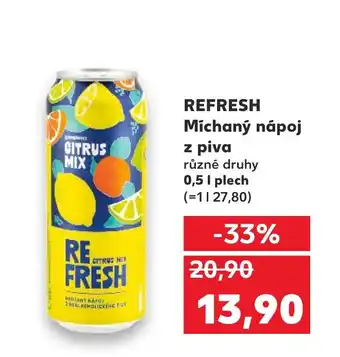 Kaufland REFRESH Míchaný nápoj z piva nabídka