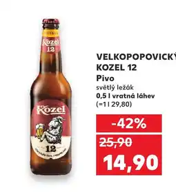 Kaufland VELKOPOPOVICKÝ KOZEL 12 Pivo nabídka