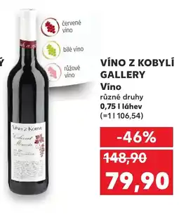 Kaufland VÍNO Z KOBYLÍ Gallery Vino nabídka