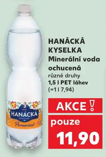 Kaufland HANÁCKÁ KYSELKA Minerální voda ochucená nabídka