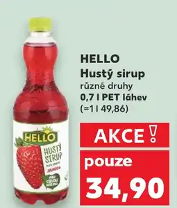 Kaufland HELLO Hustý sirup nabídka