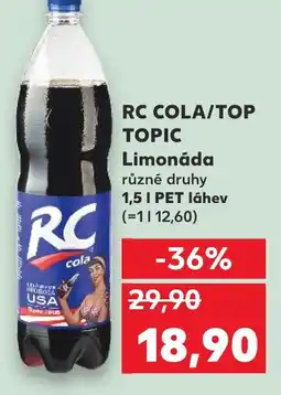 Kaufland RC COLA/TOP TOPIC Limonáda nabídka