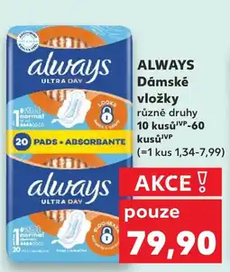 Kaufland ALWAYS Dámské vložky nabídka