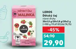 Kaufland LEROS Dětský čaj nabídka