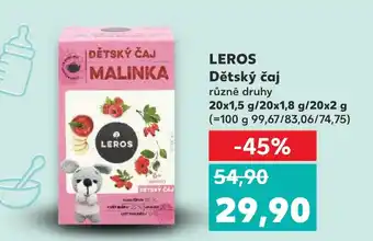 Kaufland LEROS Dětský čaj nabídka