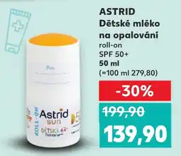Kaufland ASTRID Dětské mléko na opalování nabídka