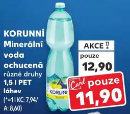 Kaufland KORUNNÍ Minerální voda ochucená nabídka