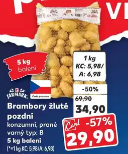 Kaufland Brambory žluté pozdní nabídka