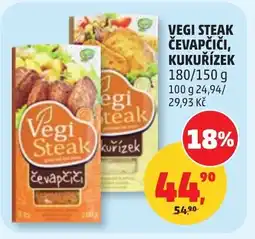 Penny Market Vegi steak čevapčiči, kukuřízek nabídka