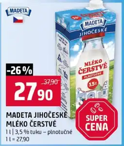 Terno Madeta jihočeské mléko čerstvé nabídka
