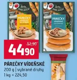 Terno Párečky vídeňské nabídka