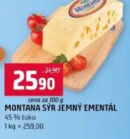 Terno Montana sýr jemný ementál nabídka