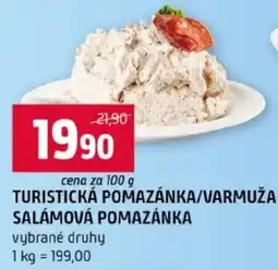 Terno Turistická pomazánka/varmuža salámová pomazánka nabídka