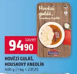 Terno Hovězí guláš, houskový knedlík nabídka