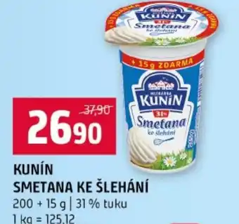 Terno Kunín smetana ke šlehání nabídka