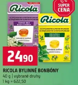 Terno Ricola bylinné bonbony nabídka
